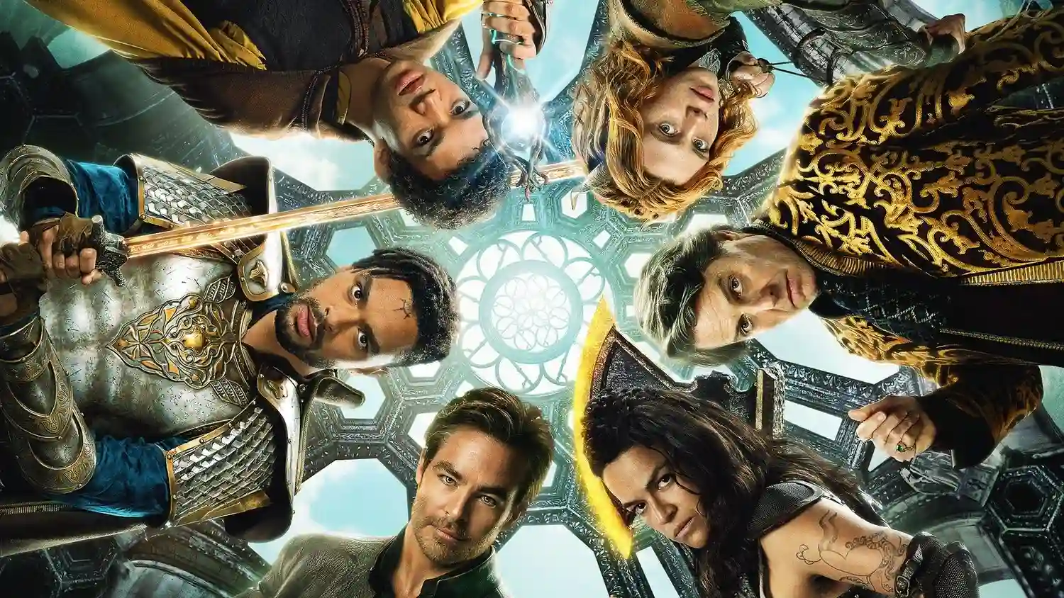 The six main characters gather on the film's poster.