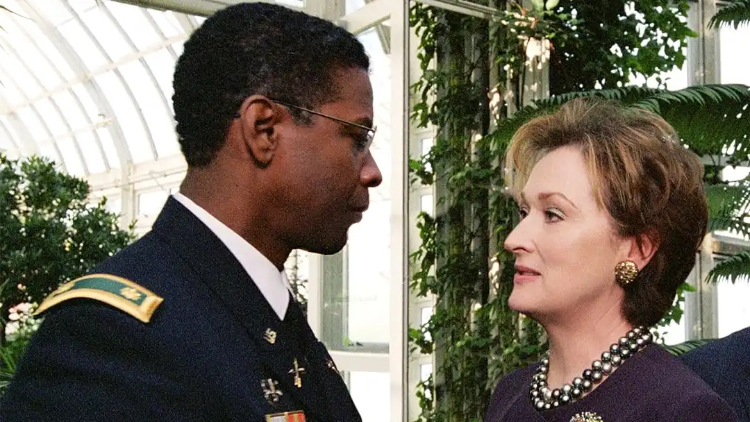 An army captain (Denzel Washington) and a Senator (Meryl Streep) cross paths at a dinner party.