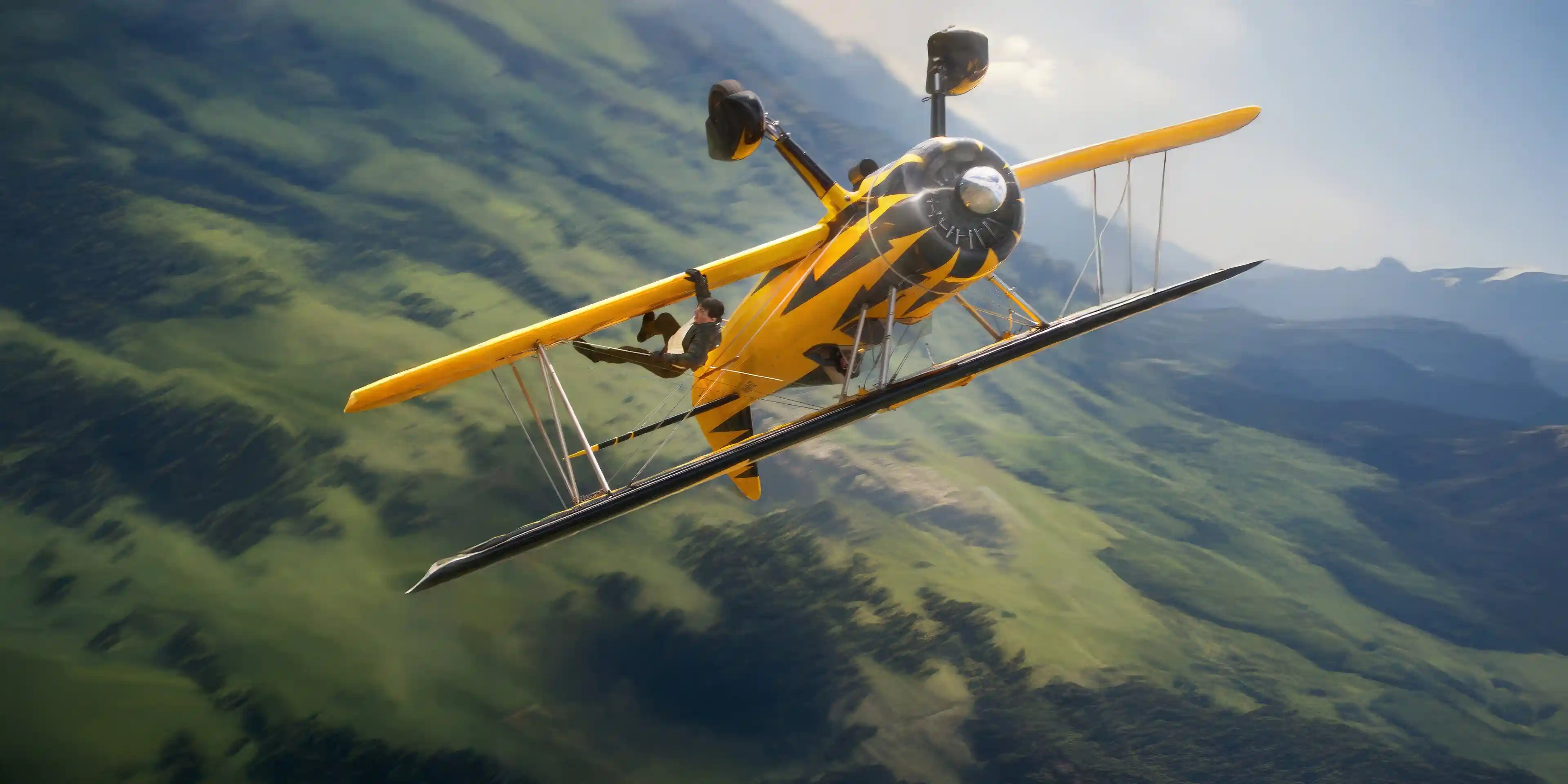 Link to Mission: Impossible - The Final Reckoning movie review Tom Cruise hangs off of an airplane mid-flight over 2000 feet off the ground.