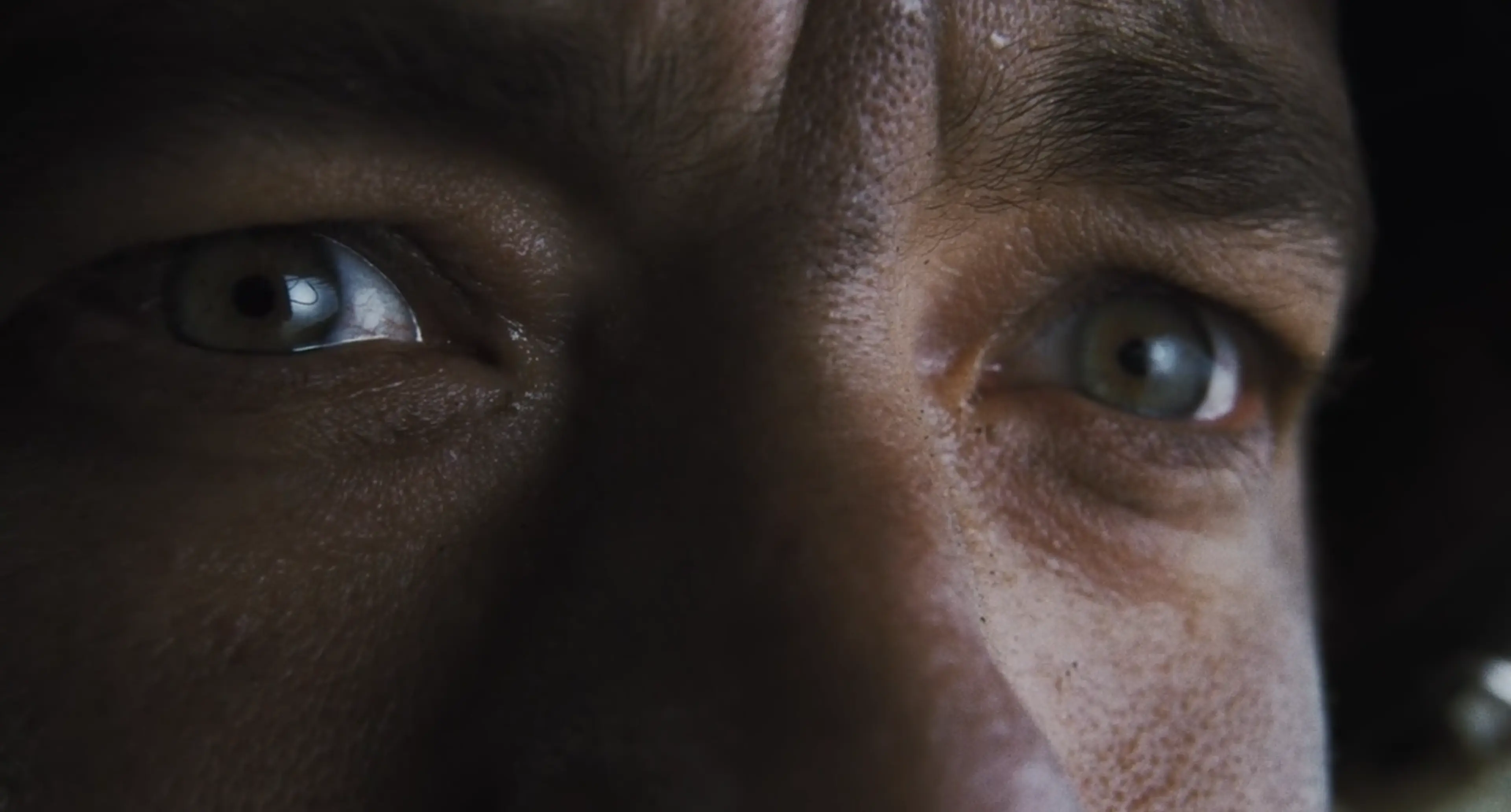 The famous close-up of Tom Hanks' eyes.